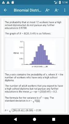 Introductory Statistics android App screenshot 3